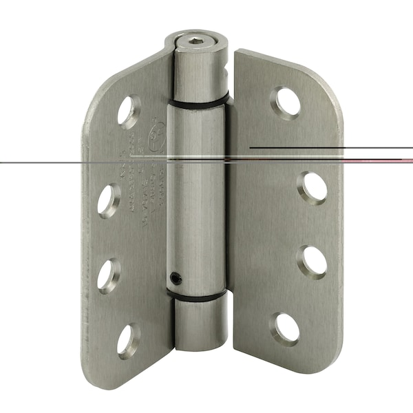 Prime-Line Door Hinge Commercial UL Adjust Self-Close, 4 in. w/ Square & 5/8 in. Corners, Satin Nickel 3PK U 1159053 - main